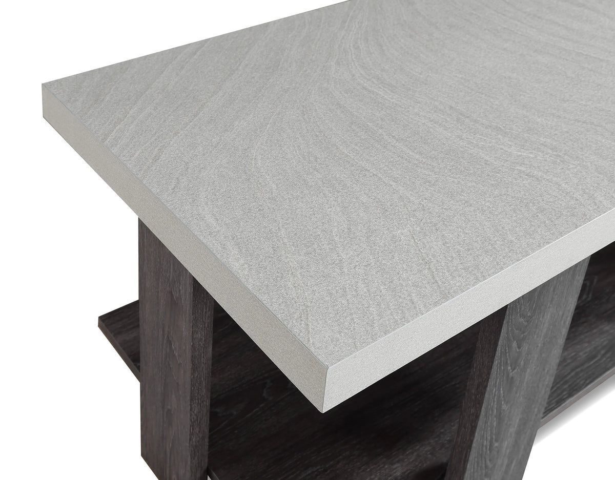 Mesita de noche Millie color gris parduzco