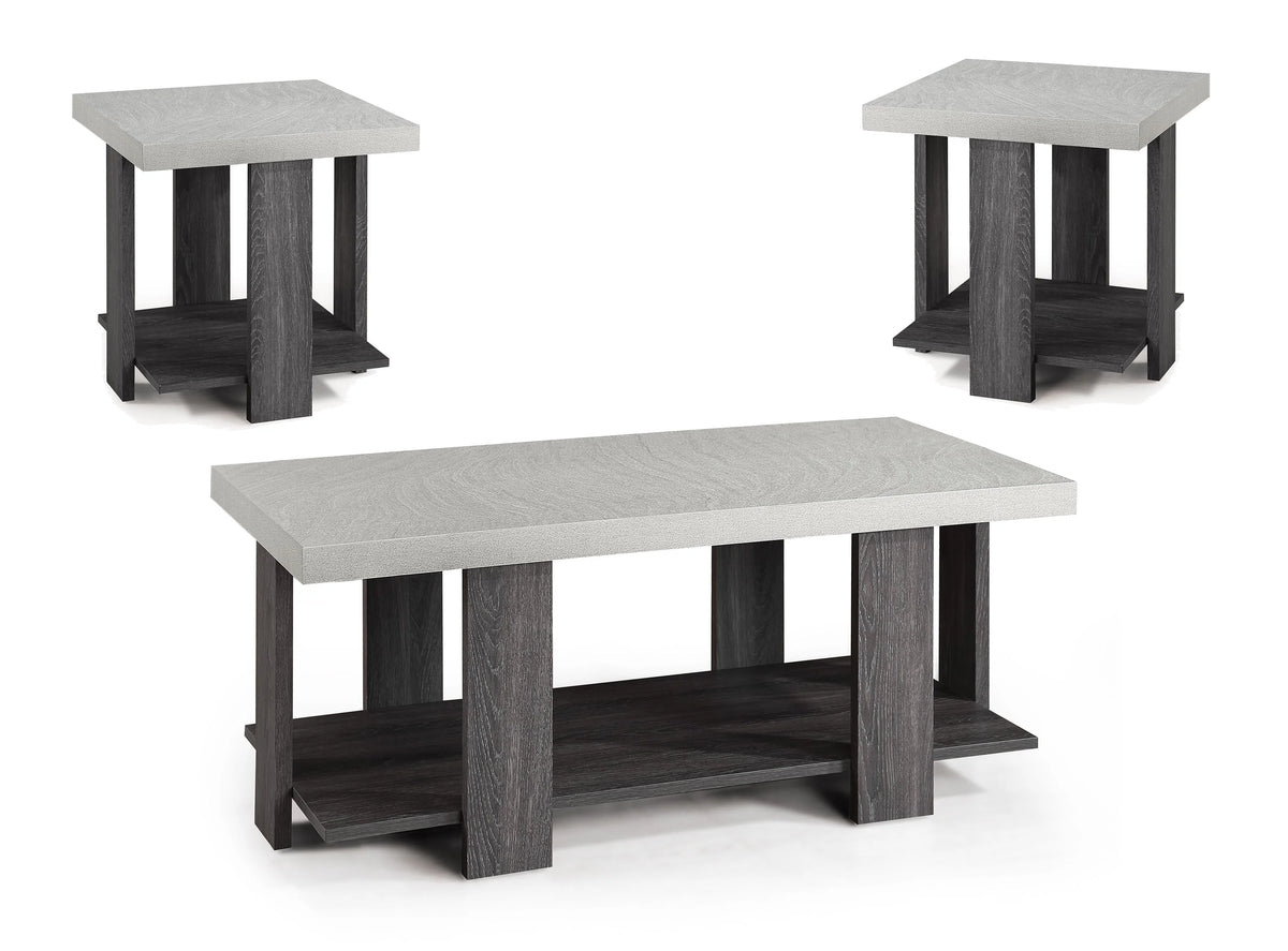Mesita de noche Millie color gris parduzco