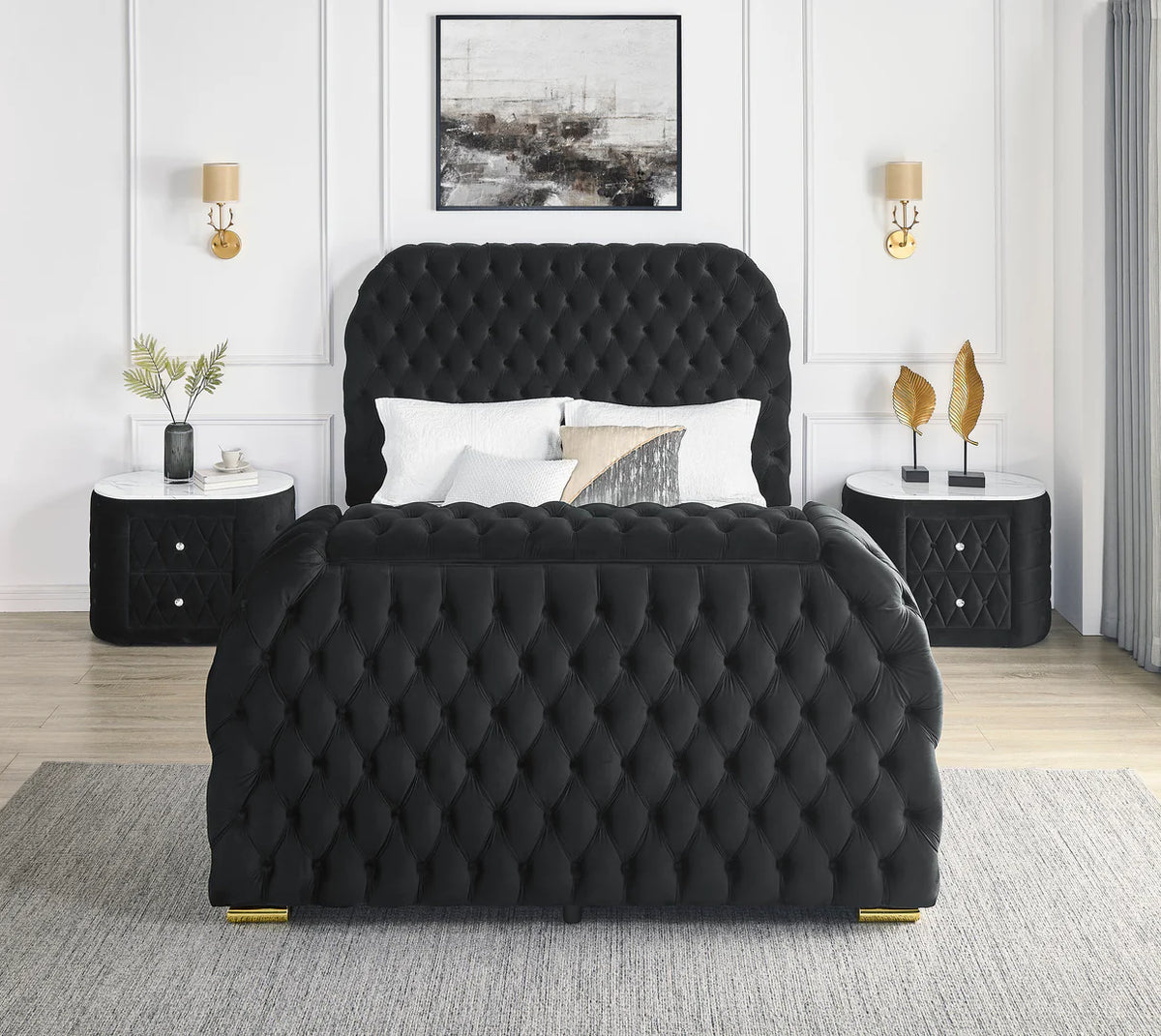 Natalia Upholstered Bedroom Set with TV Lift
