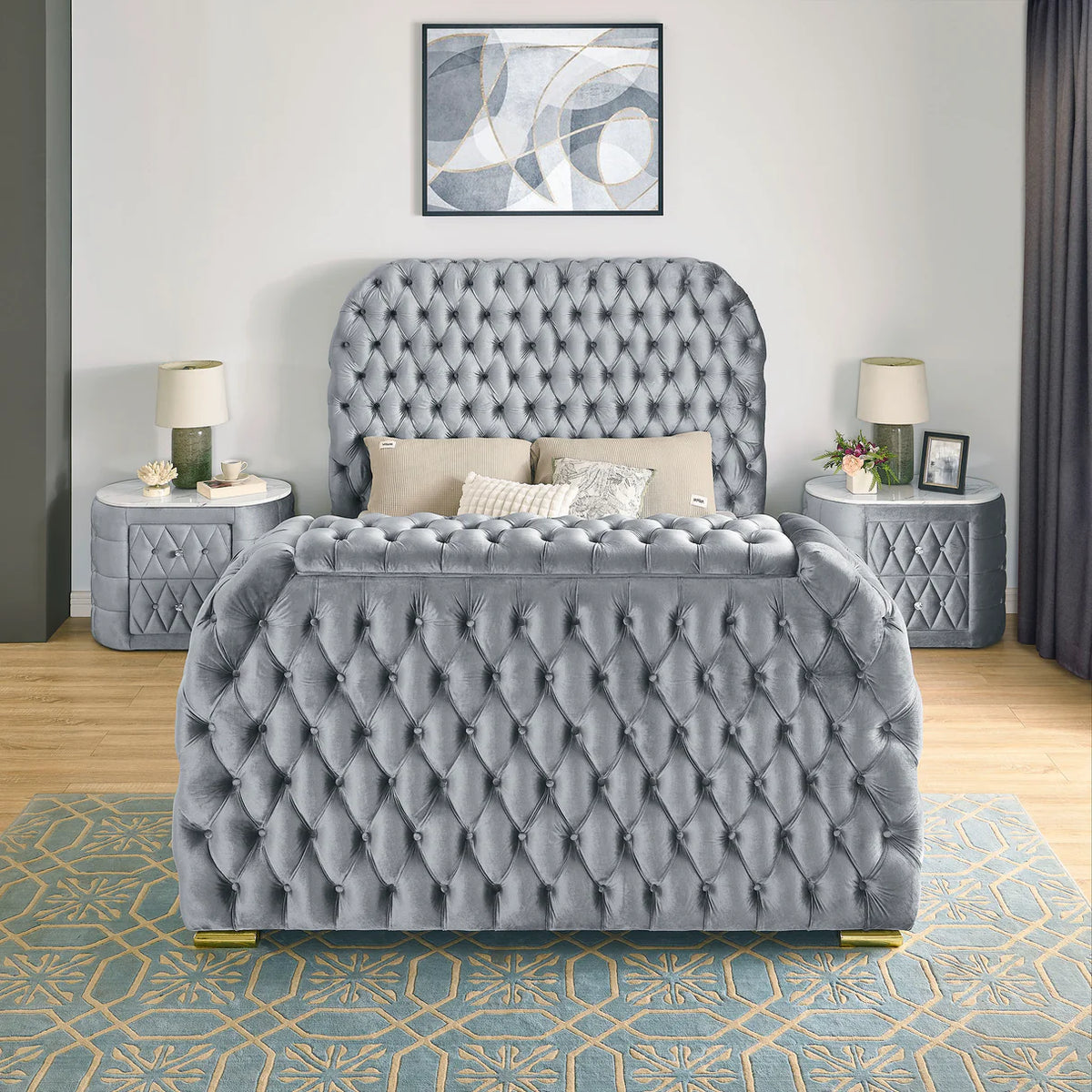 Natalia Upholstered Bedroom Set with TV Lift