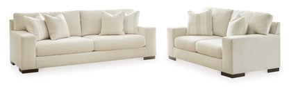 Sofá y loveseat Maggie en abedul