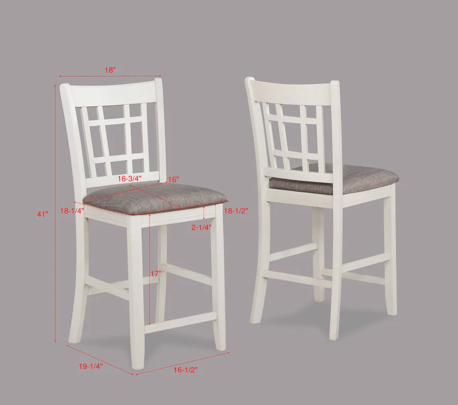 Juego de comedor de altura de mostrador Hartwell Chalk Gray
