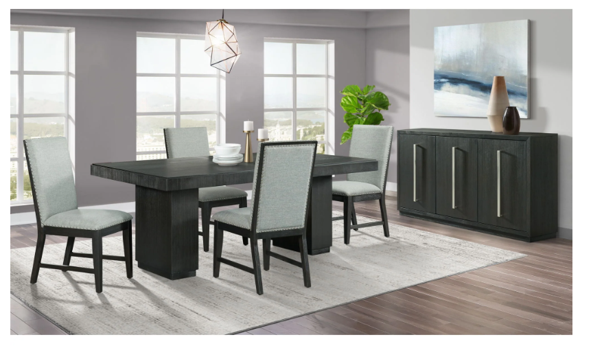 Donovan Black Dining Table & Chair Configurations