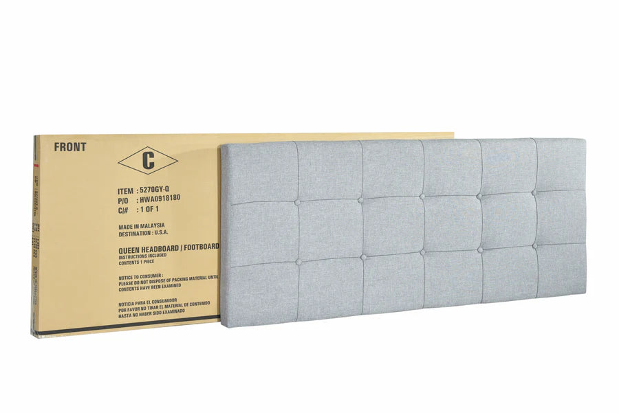 Cama tapizada Florence Gray King