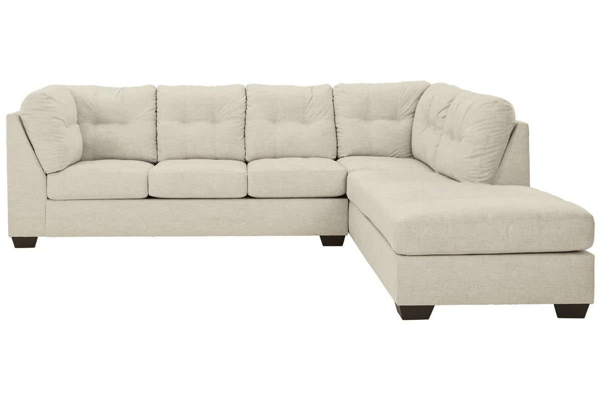 Seccional de 2 piezas Falkirk Parchment con chaise (brazo derecho)