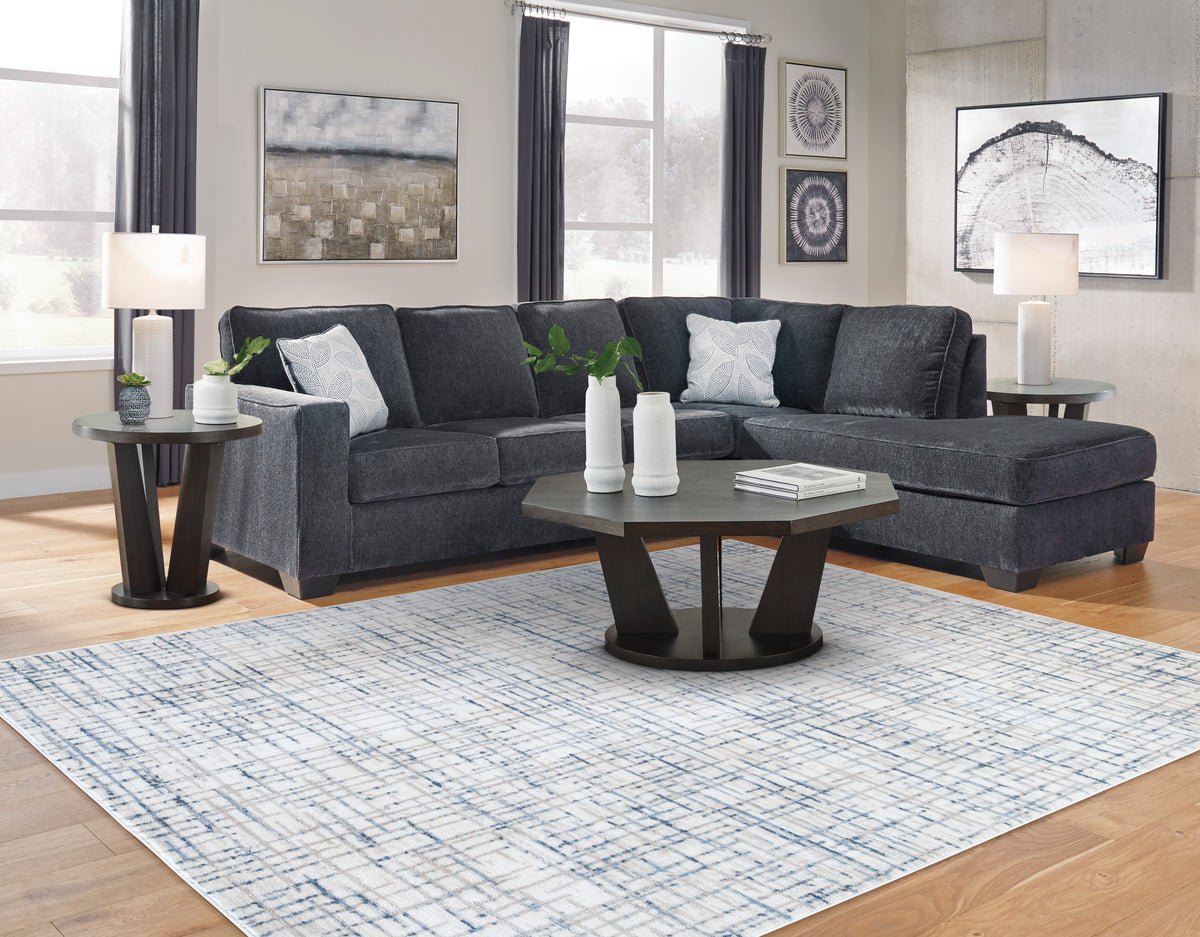 Seccional de 2 piezas Altari Slate con chaise y función de cama