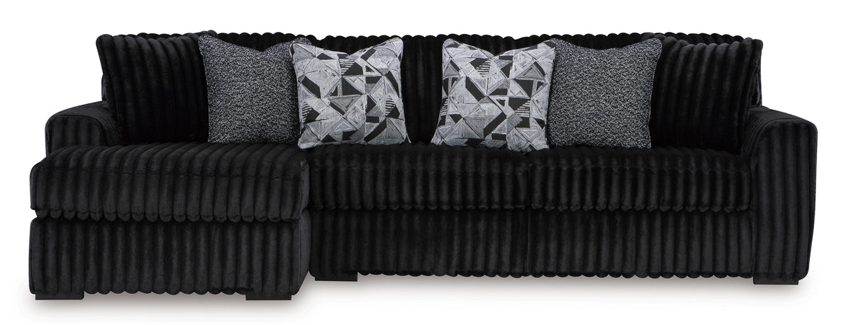 Midnight Madness Onyx 2-Piece Sectional with Chaise