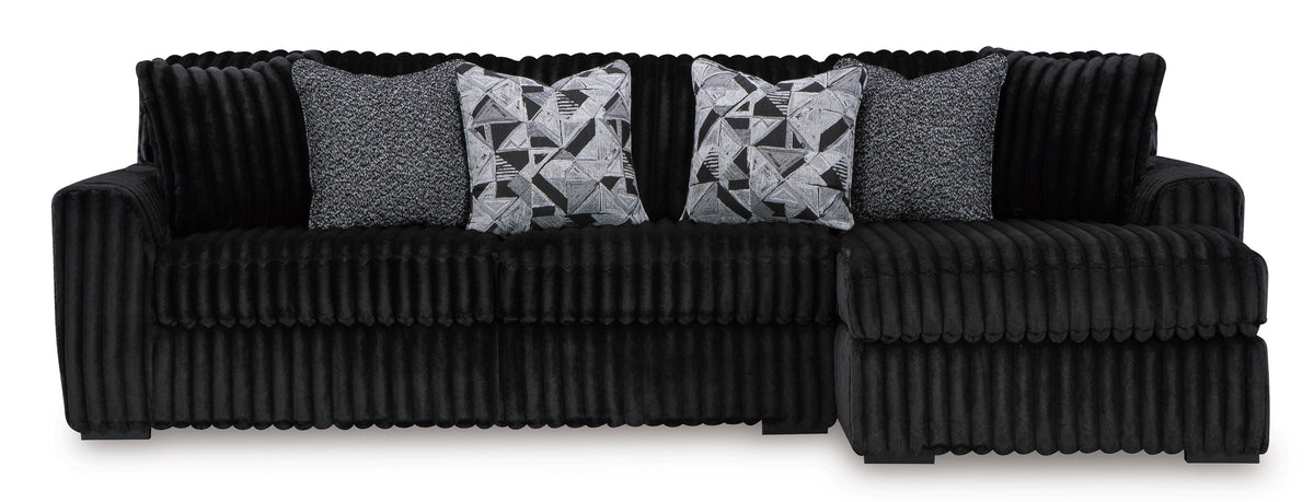 Midnight Madness Onyx 2-Piece Sectional with Chaise