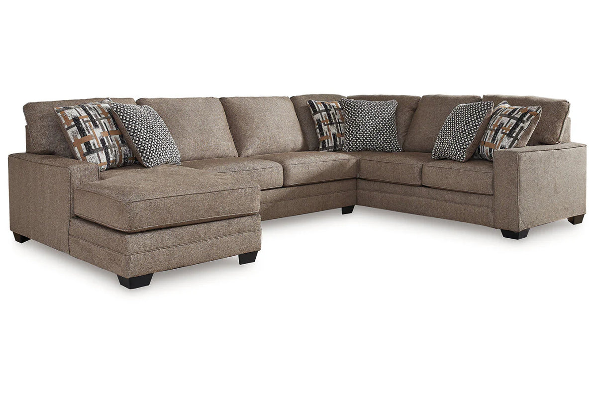 Cannonbrook Nutmeg 3-Piece Chaise Sectional