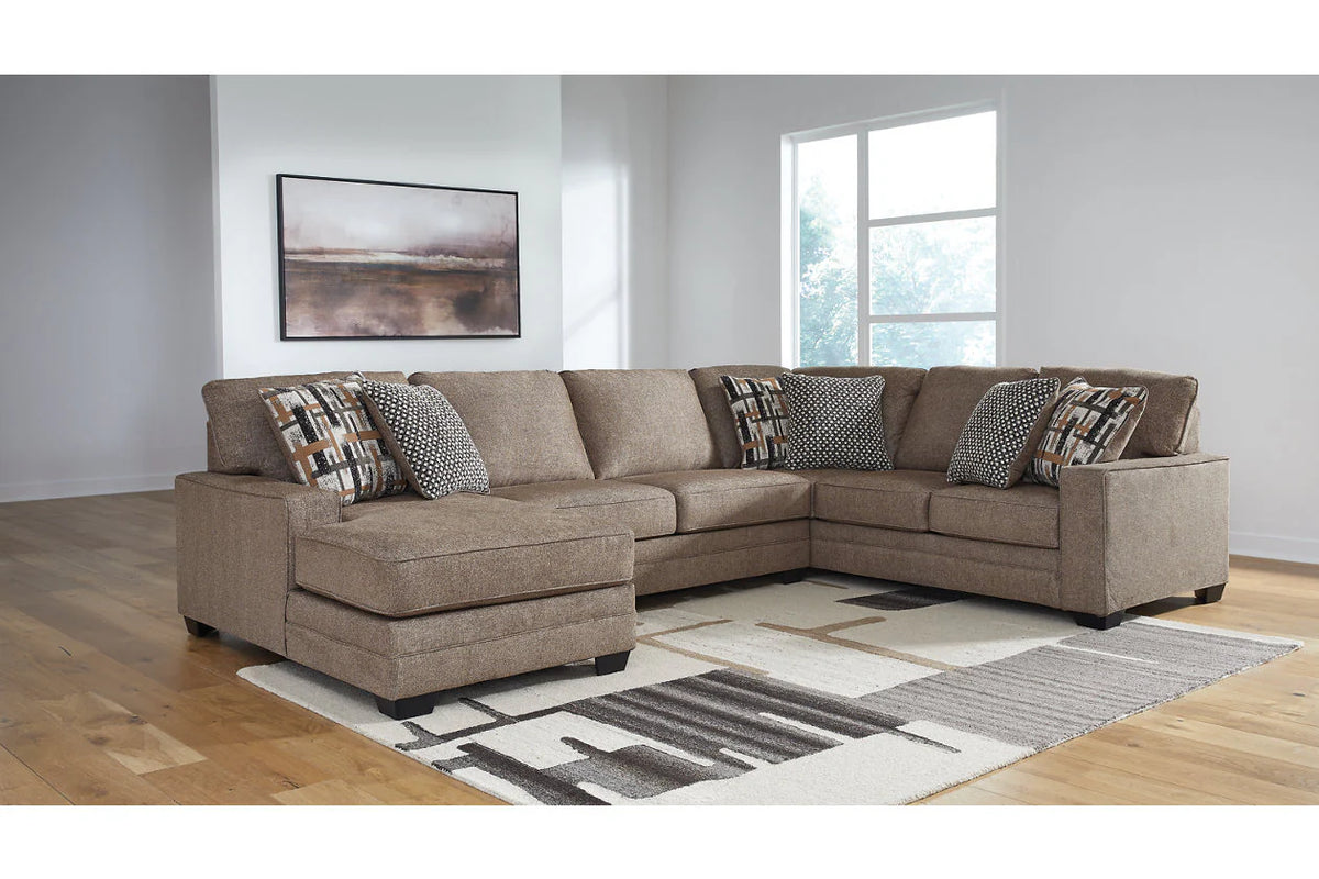 Cannonbrook Nutmeg 3-Piece Chaise Sectional