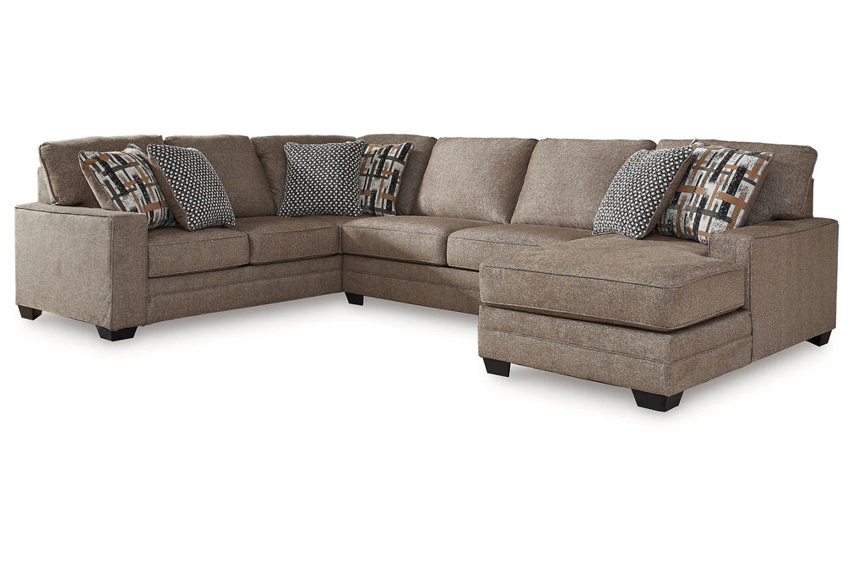 Cannonbrook Nutmeg 3-Piece Chaise Sectional