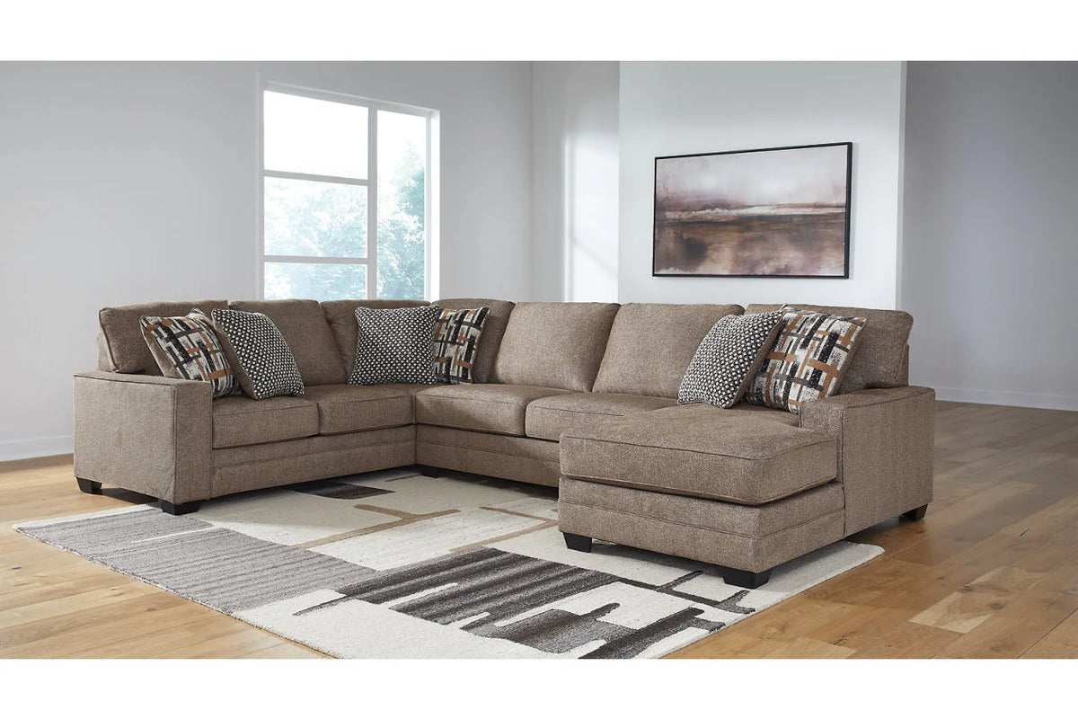 Cannonbrook Nutmeg 3-Piece Chaise Sectional