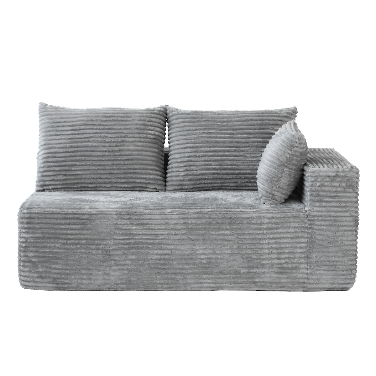 Horizontal-Rib Corduroy Modular 4-Seater Sofa