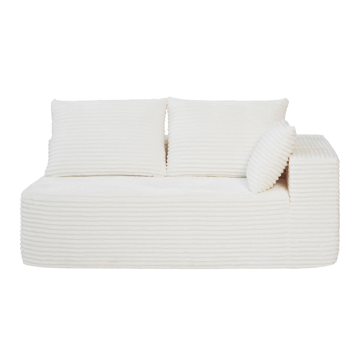 Horizontal-Rib Corduroy Modular 4-Seater Sofa