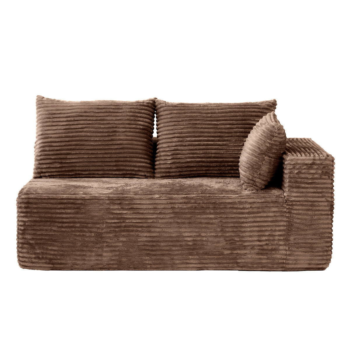 Horizontal-Rib Corduroy Modular 4-Seater Sofa