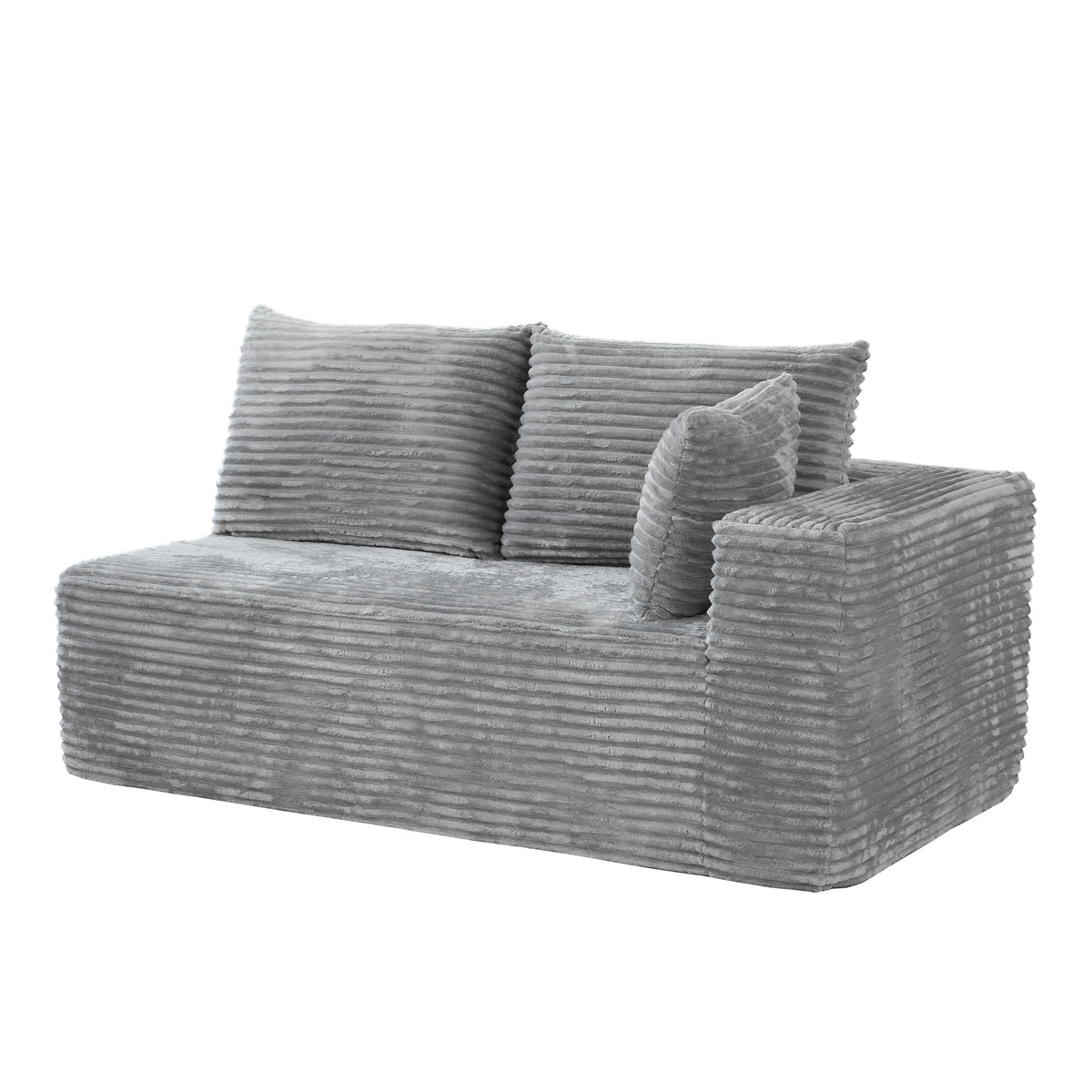 Horizontal-Rib Corduroy Modular 4-Seater Sofa