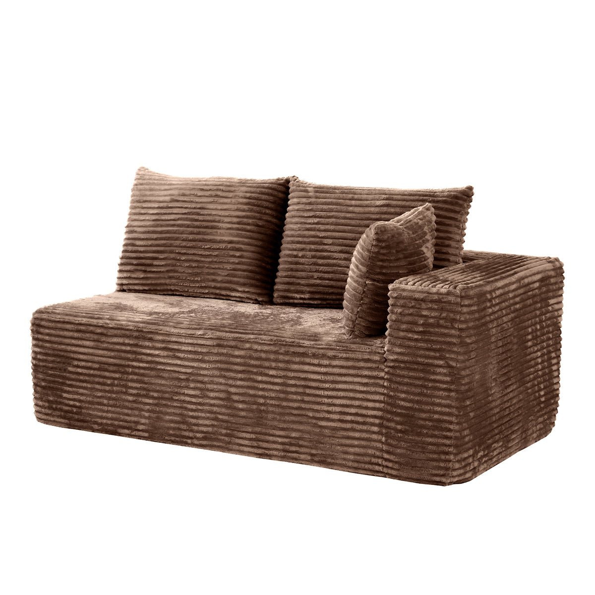 Horizontal-Rib Corduroy Modular 4-Seater Sofa