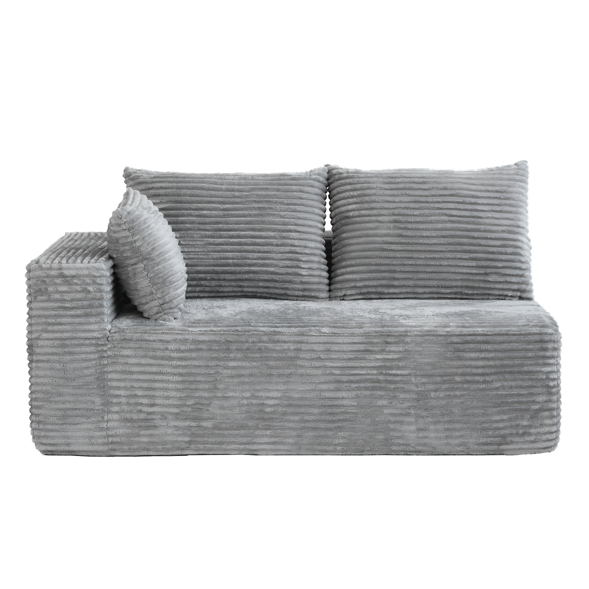 Horizontal-Rib Corduroy Modular 4-Seater Sofa