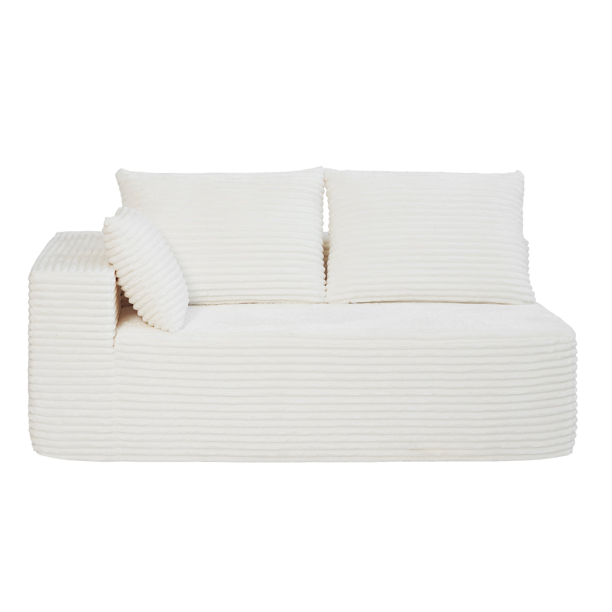 Horizontal-Rib Corduroy Modular 4-Seater Sofa