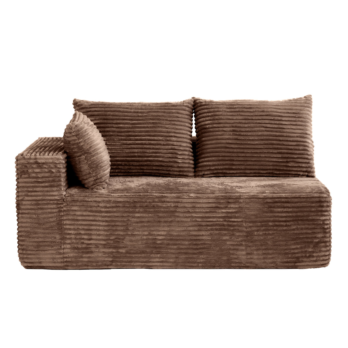 Horizontal-Rib Corduroy Modular 4-Seater Sofa