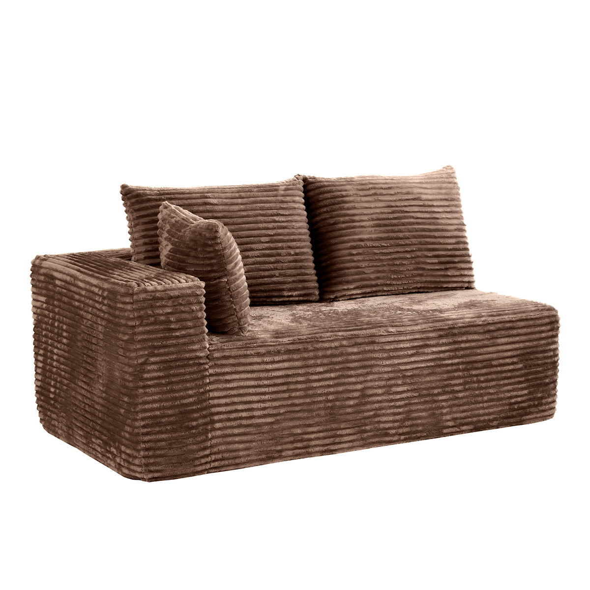 Horizontal-Rib Corduroy Modular 4-Seater Sofa
