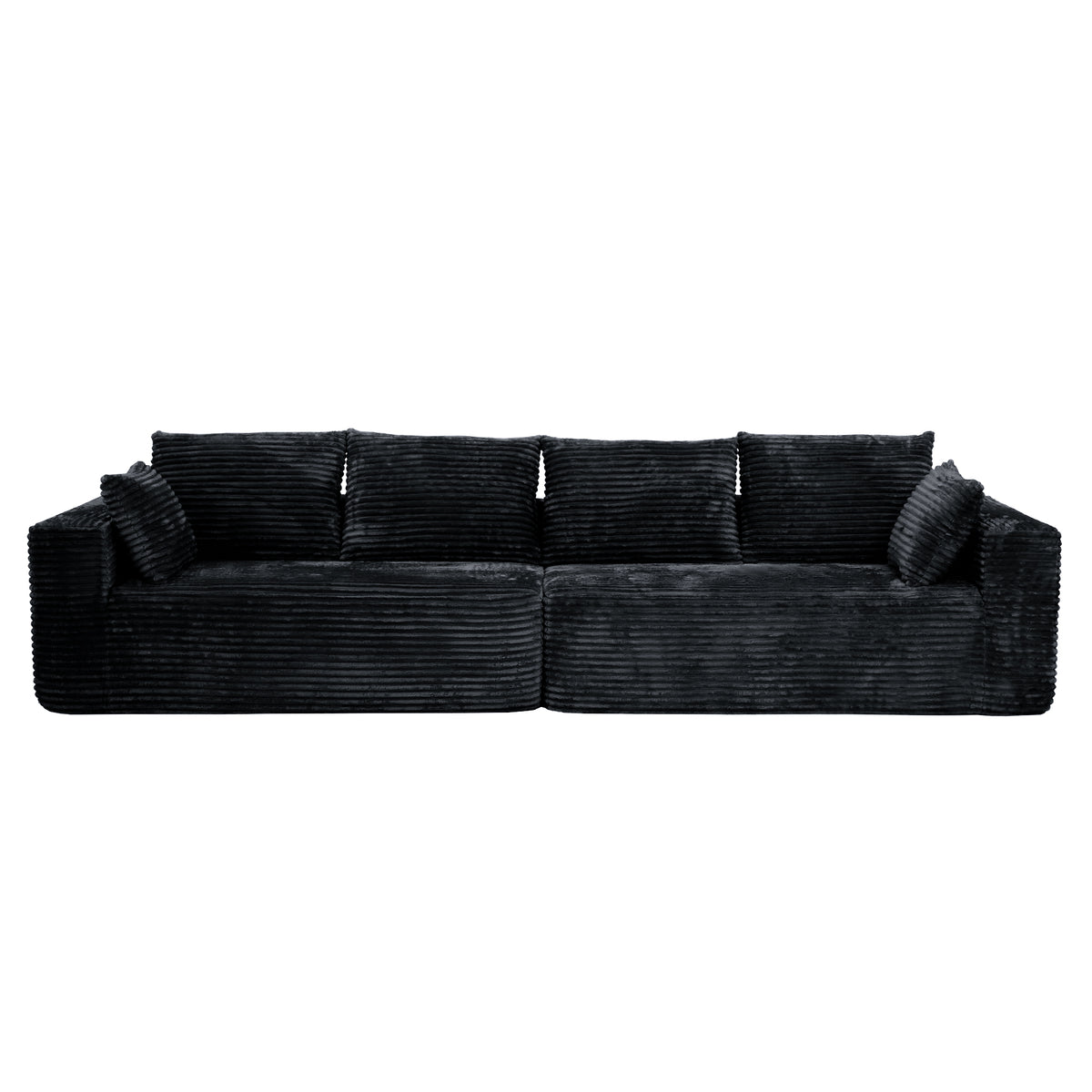 Horizontal-Rib Corduroy Modular 4-Seater Sofa