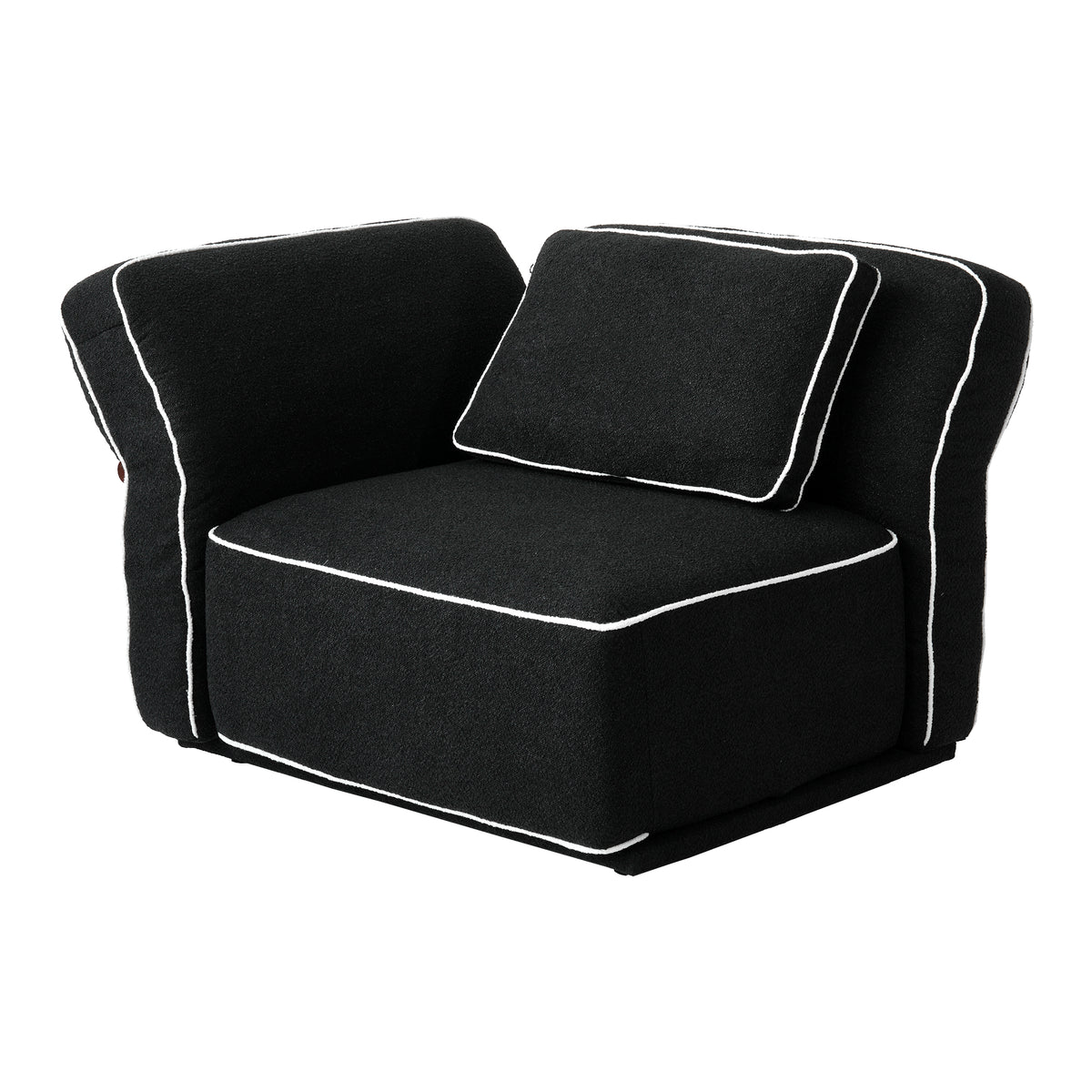 Modern Bouclé Modular Sectional with Reversible Chaise