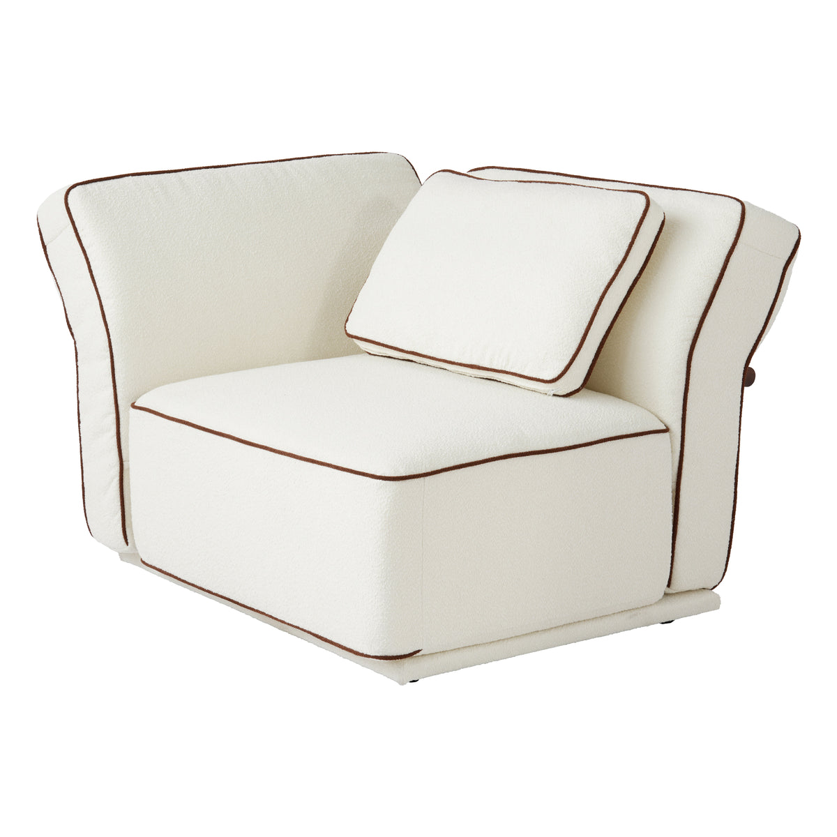 Modern Bouclé Modular Sectional with Reversible Chaise