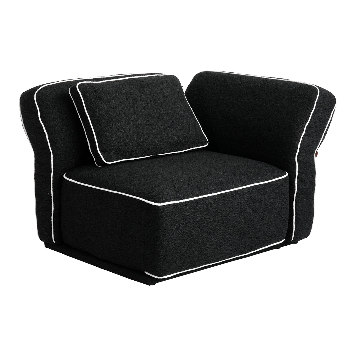 Modern Bouclé Modular Sectional with Reversible Chaise