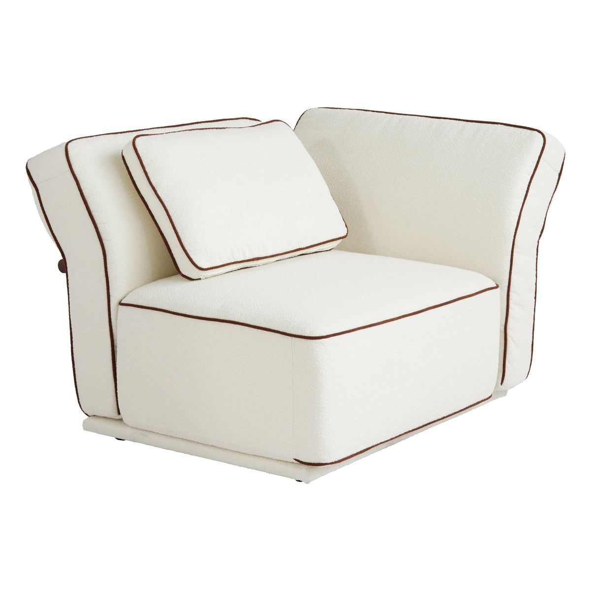 Modern Bouclé Modular Sectional with Reversible Chaise
