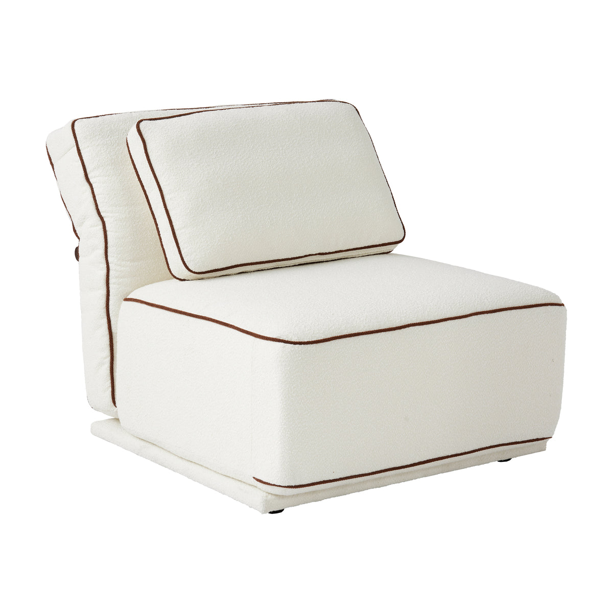 Modern Bouclé Modular Sectional with Reversible Chaise