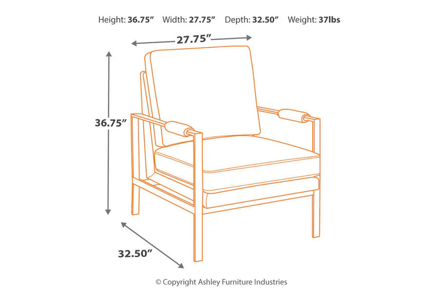 Peacemaker Light Brown Faux Leather Accent Chair