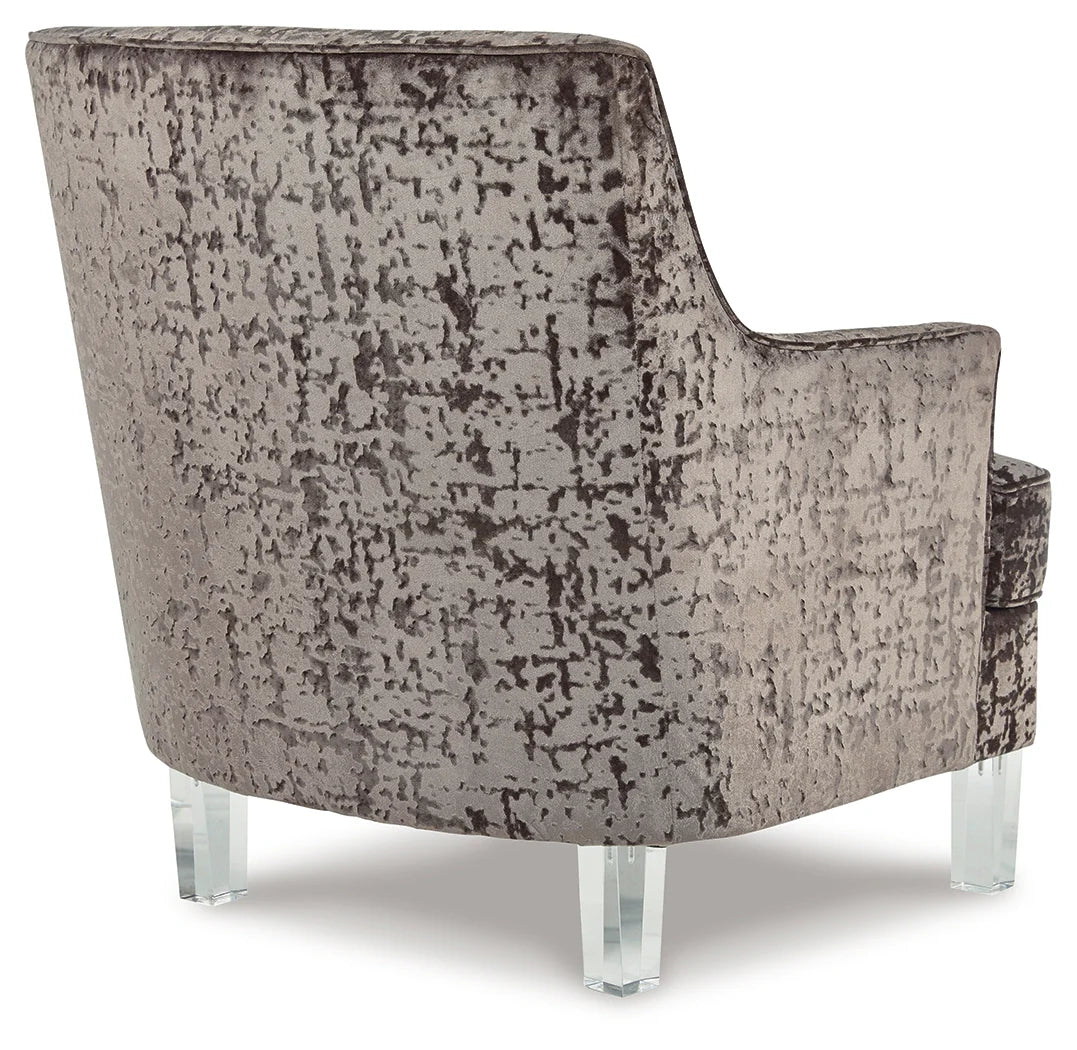 Sillón decorativo Gloriann de terciopelo carbón