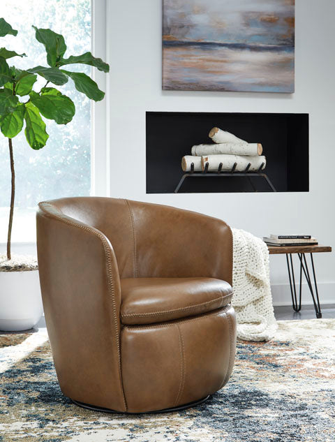 Kierreys Leather Swivel Chair