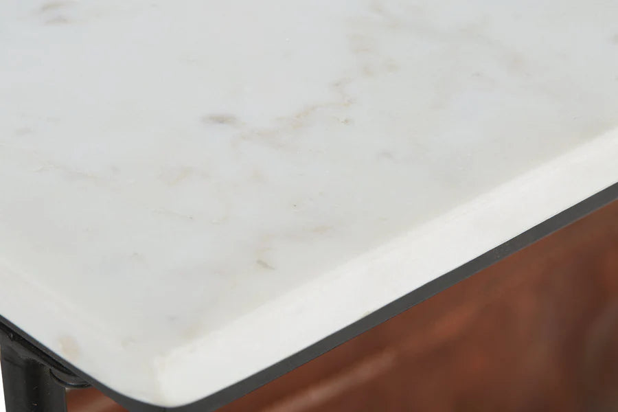 Etanbury Marble-Top Accent Table with Magazine Holder