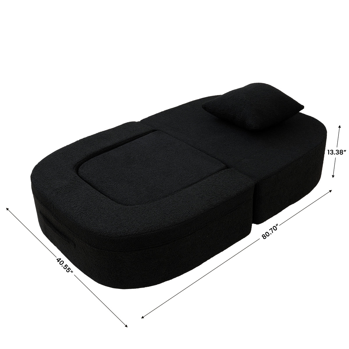 Convertible Teddy Upholstered Sleeper Chair Bed