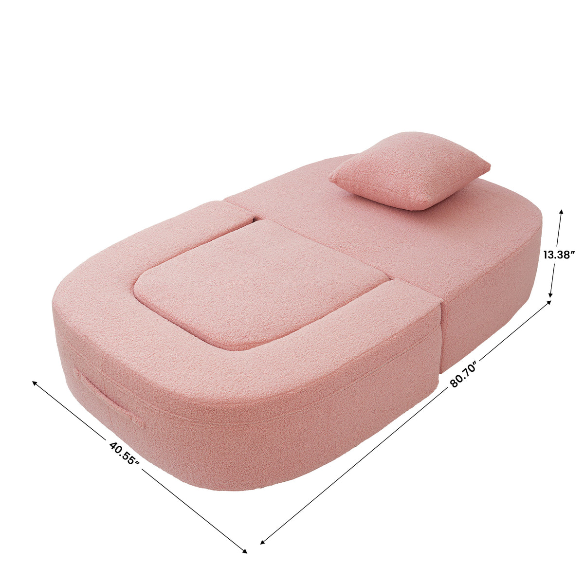 Convertible Teddy Upholstered Sleeper Chair Bed