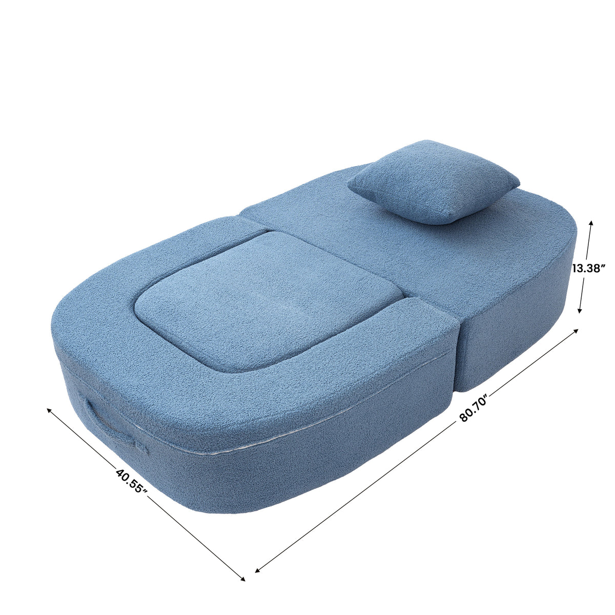 Convertible Teddy Upholstered Sleeper Chair Bed