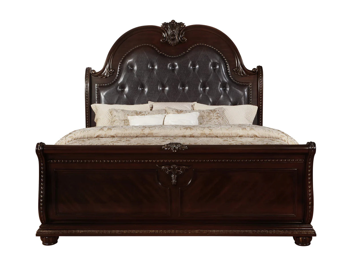 Stanley Upholstered Sleigh Bedroom Set