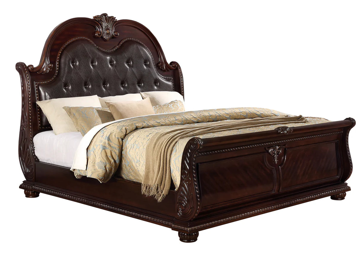 Stanley Upholstered Sleigh Bedroom Set