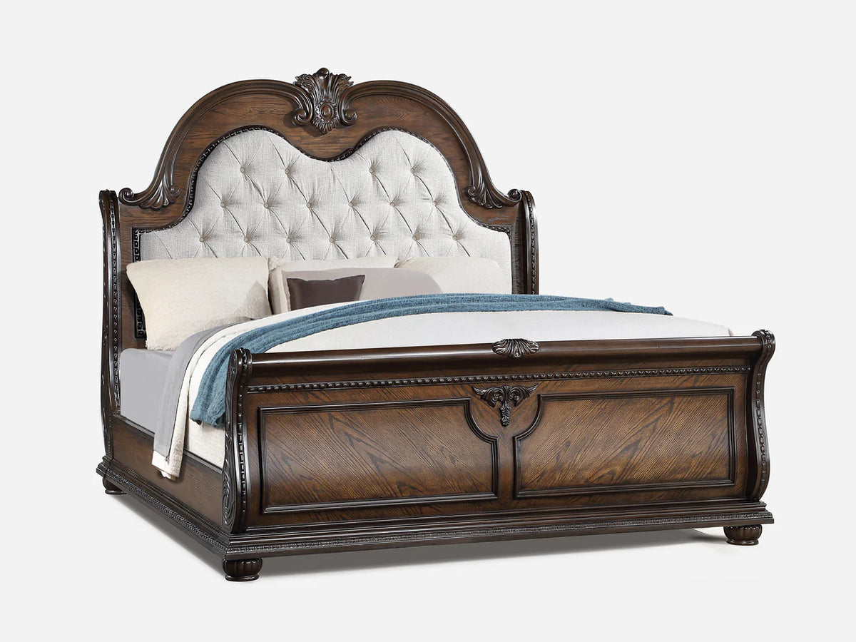 Stanley Upholstered Sleigh Bedroom Set