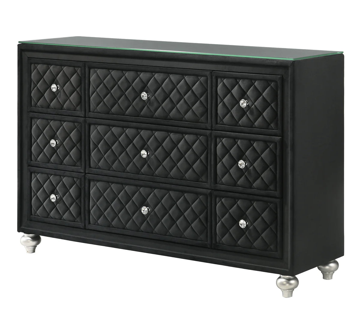Juego de dormitorio Cameo con panel tapizado