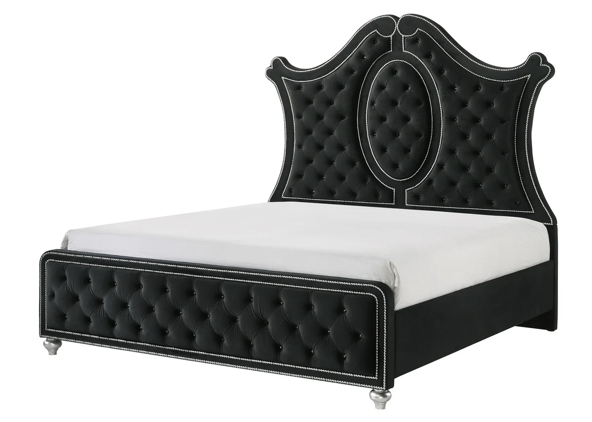 Juego de dormitorio Cameo con panel tapizado