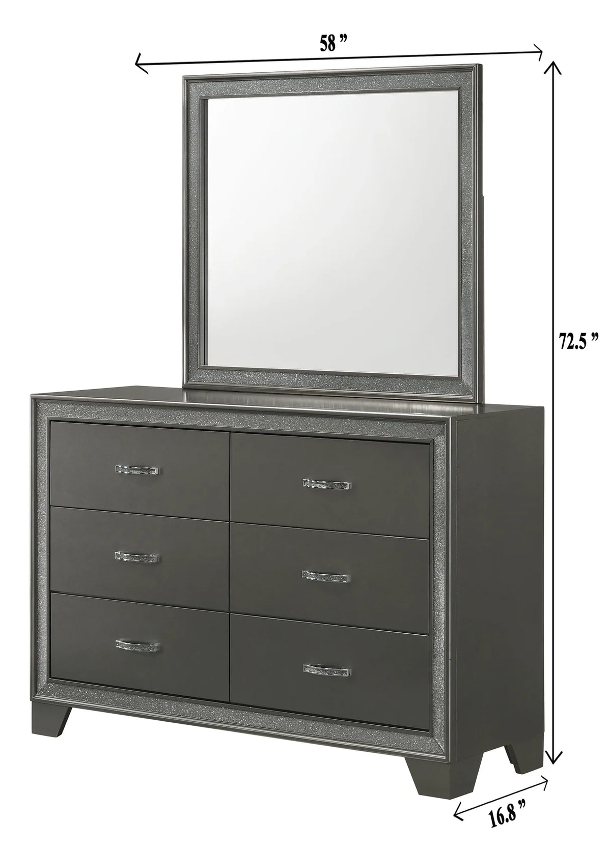 Juego de dormitorio de paneles Kaia Gray