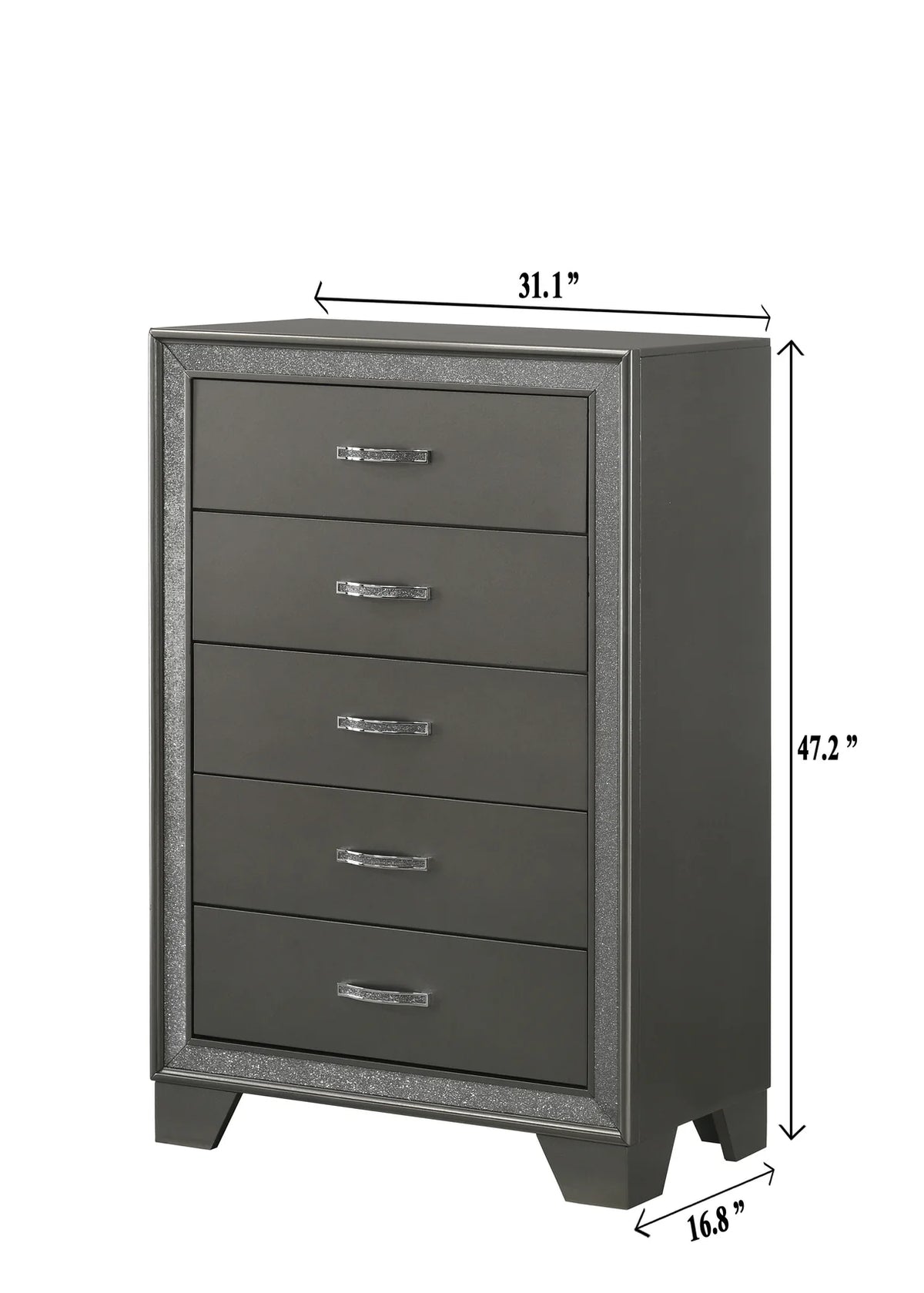 Juego de dormitorio de paneles Kaia Gray
