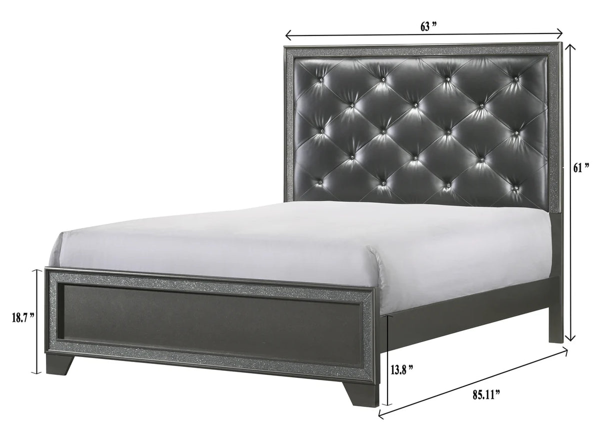 Juego de dormitorio de paneles Kaia Gray