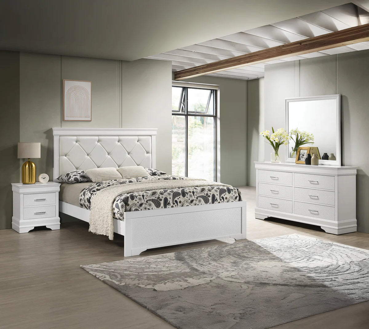 Amalia Upholstered Panel Bedroom Set
