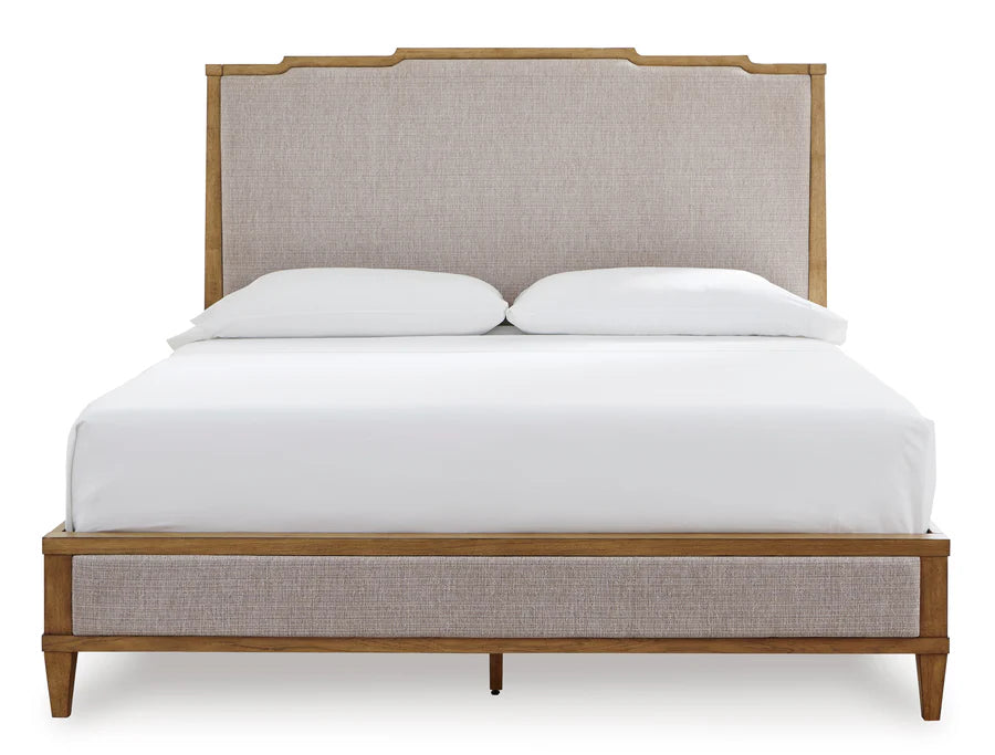 Sharlance Light Brown Upholstered Panel Bedroom Set
