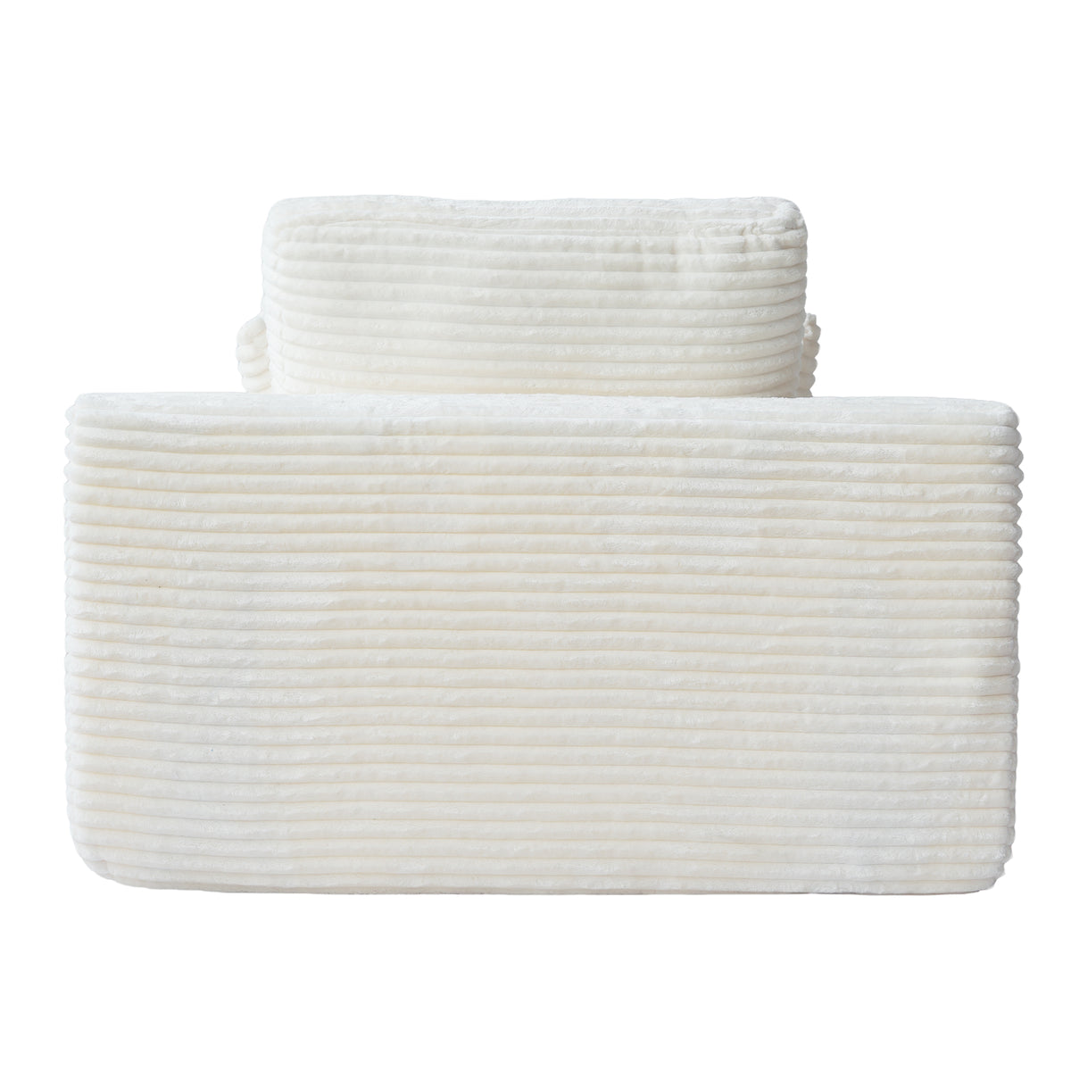 Corduroy Chaise Lounge Chair with Pillows