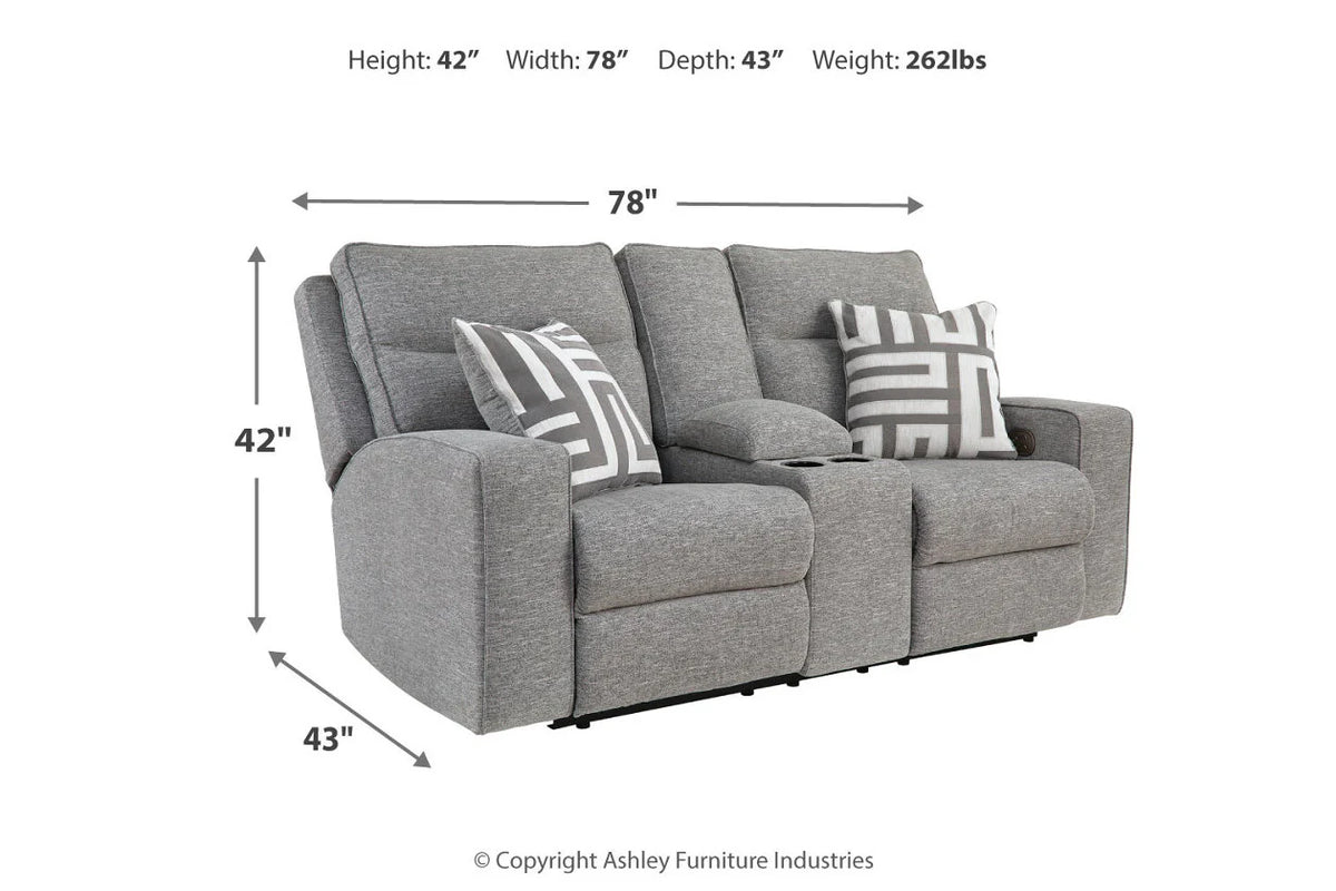 Biscoe Pewter 3-Piece Power Reclining Set or Seats